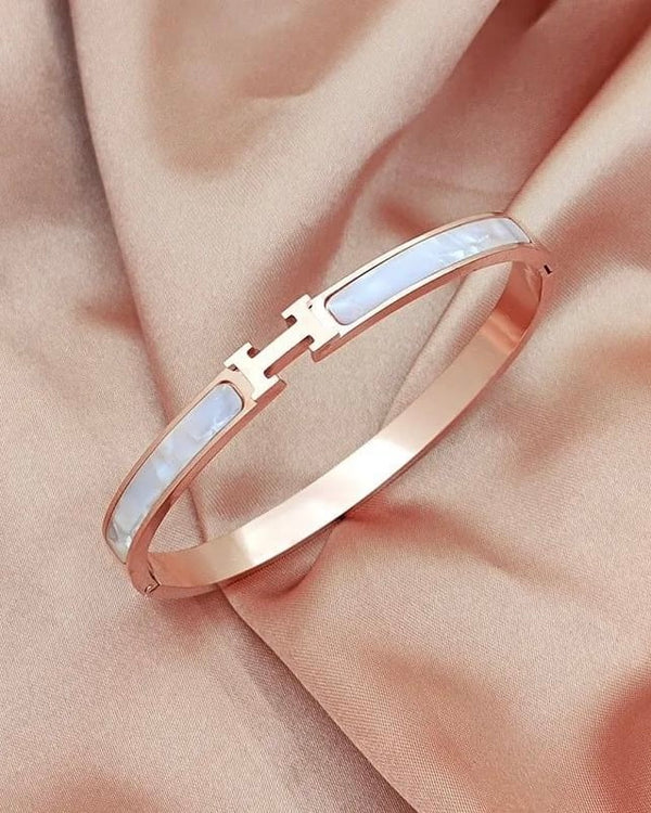 Gold, Rose Gold or Silver Tone Honey Bangle Bracelet