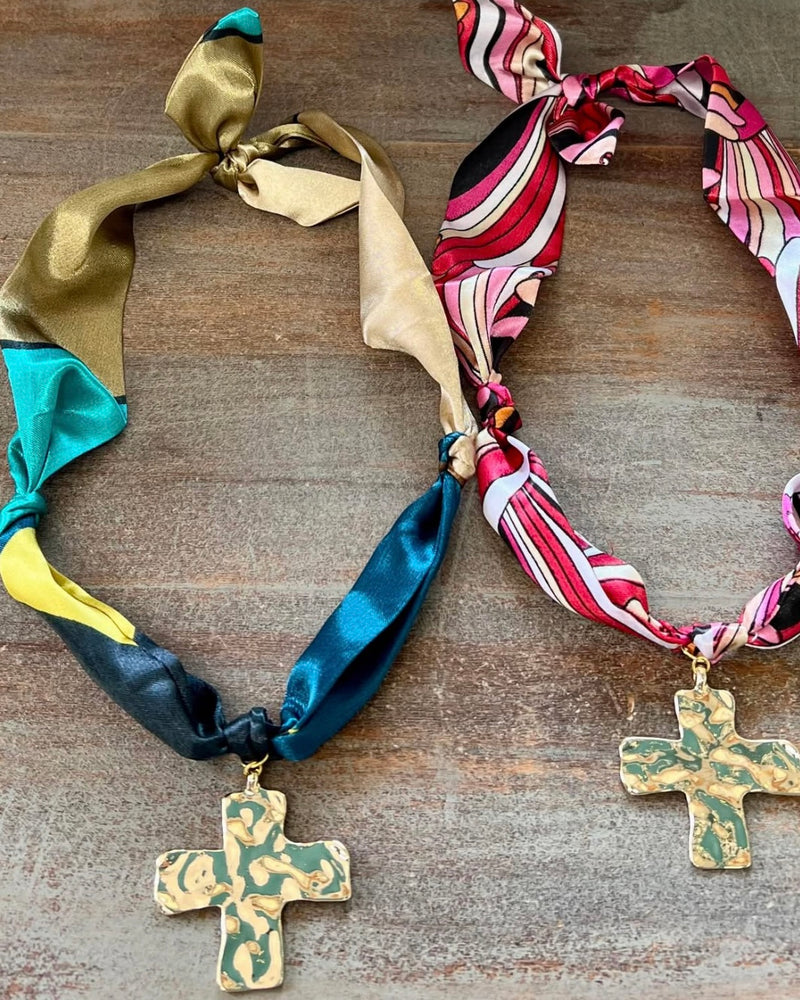 Scarf Necklaces w/Pendant