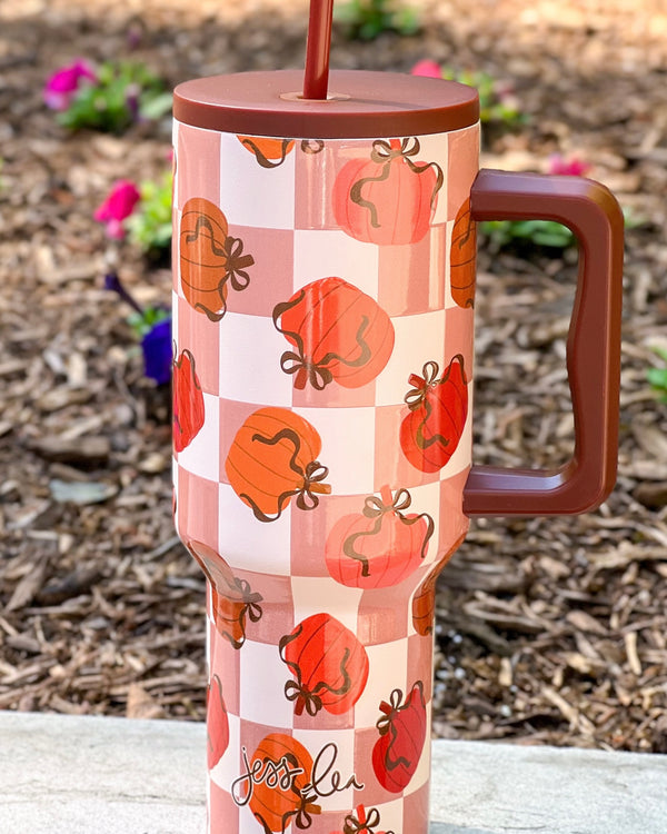 Stainless Screw On Lid Tumblers with Reusable Straws