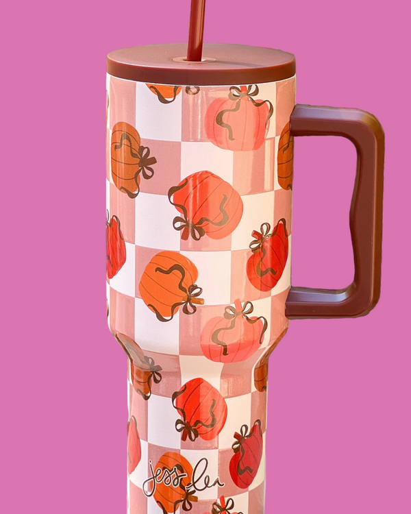 Stainless Screw On Lid Tumblers with Reusable Straws