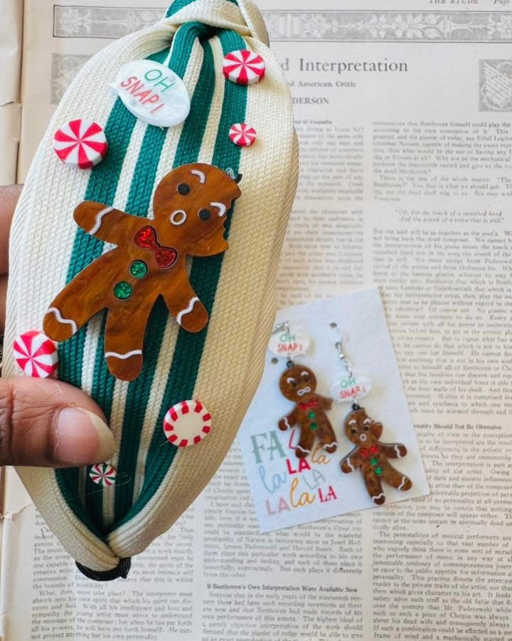 Christmas Jeweled Fabric Festive Headbands