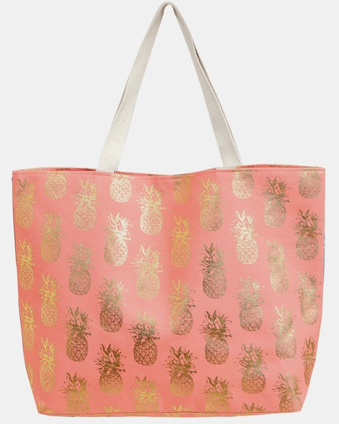 Pineapple Canvas Tote Beach Bags