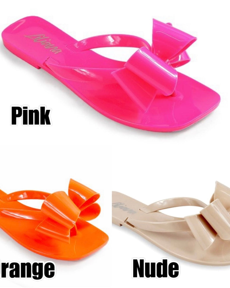 Orange or Pink Jelly Flip Flop Sandals