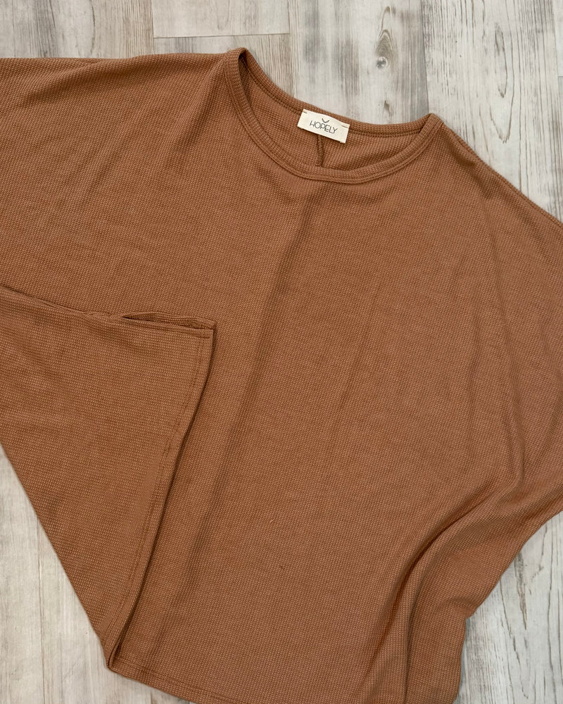 Plus Size Textured Solid Lilac Purple, Brown Taupe  Short Sleeve Light Knit Round Neck Top