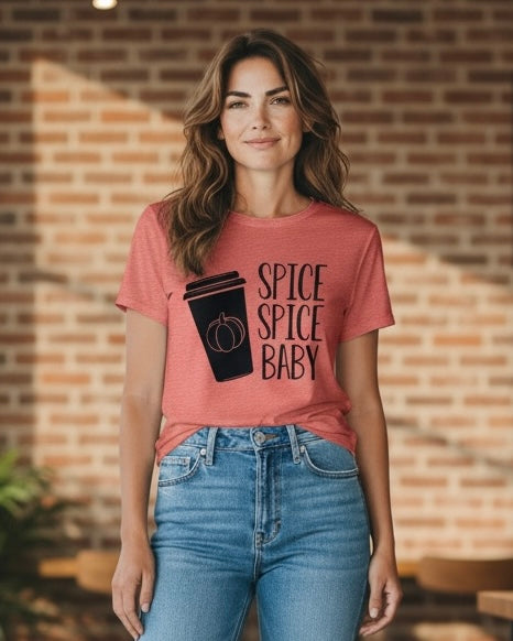 Spice Spice Baby Graphic Terra Cotta Short Sleeve T-Shirt