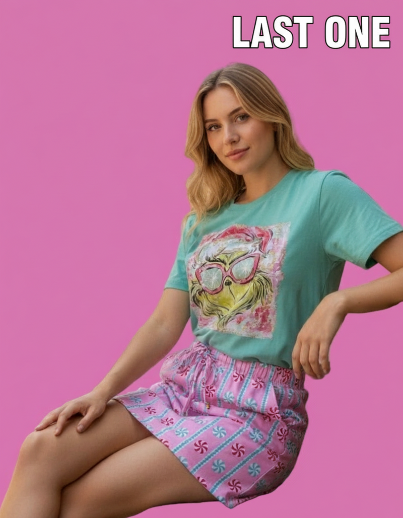 Mint Green Tee Mean Man Mr. Grinch Short Sleeve Tshirt Top