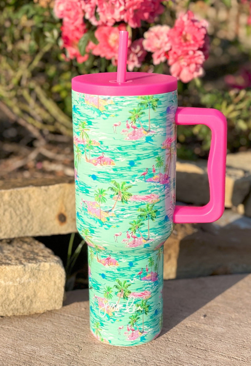 Stainless Screw On Lid Tumblers with Reusable Straws