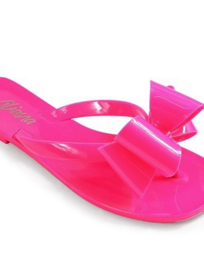 Orange or Pink Jelly Flip Flop Sandals