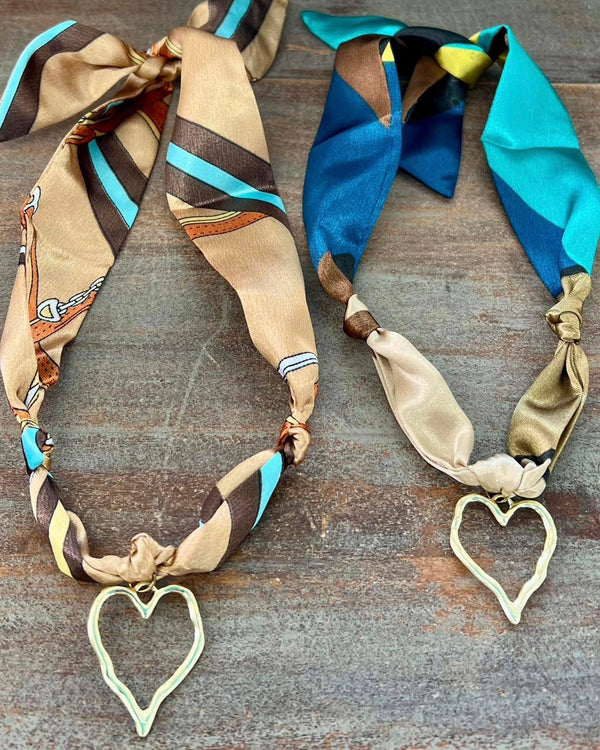 Scarf Necklaces w/Pendant