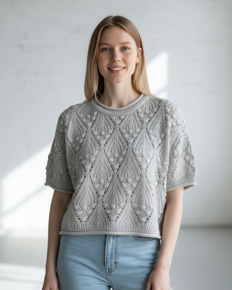 Off White Cream Cable Knit Sleeveless Sweater Top