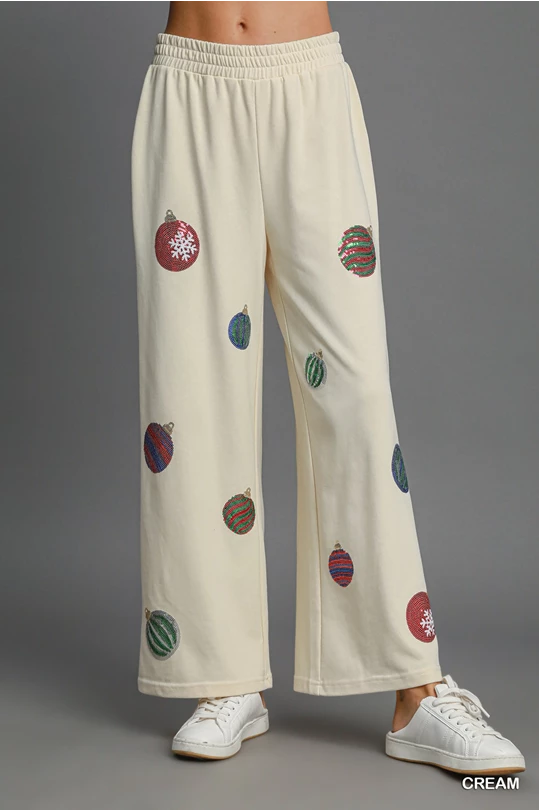 Cmas Christmas Terry Pant and Sweatshirt 2 Piece Sets