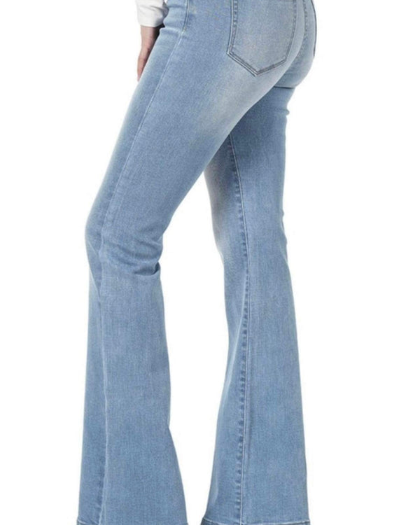 Medium Wash Slim Flare Boot Cut Bottom Denim Jeans