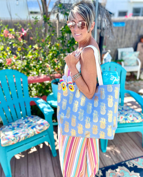 Pineapple Canvas Tote Beach Bags