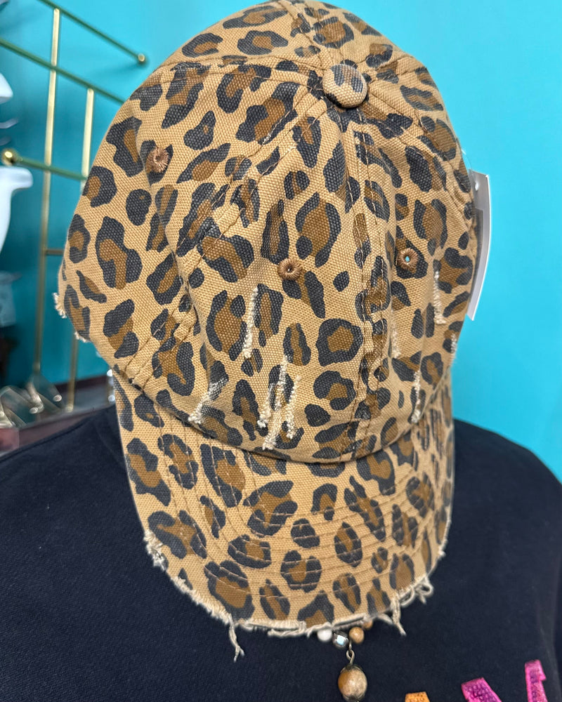 Leopard Cloth Baseball Cap Hat