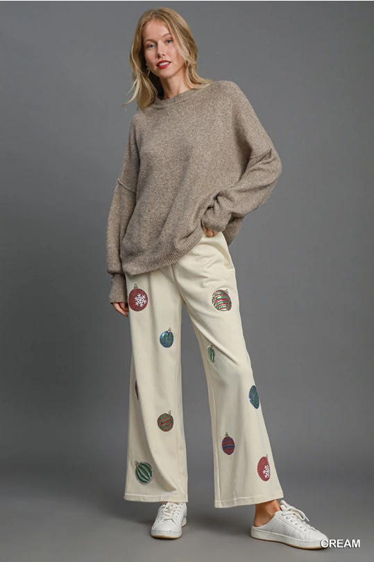 Cmas Christmas Terry Pant and Sweatshirt 2 Piece Sets