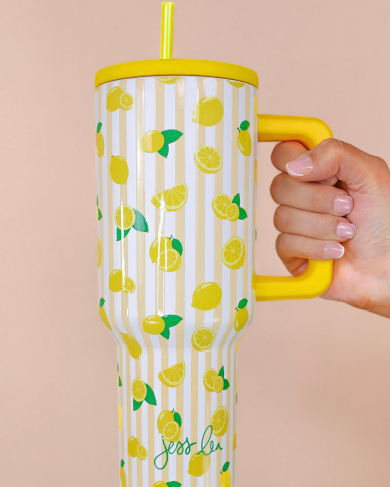 Stainless Screw On Lid Tumblers with Reusable Straws