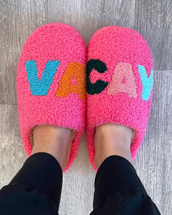 Pink Vacay House Slippers