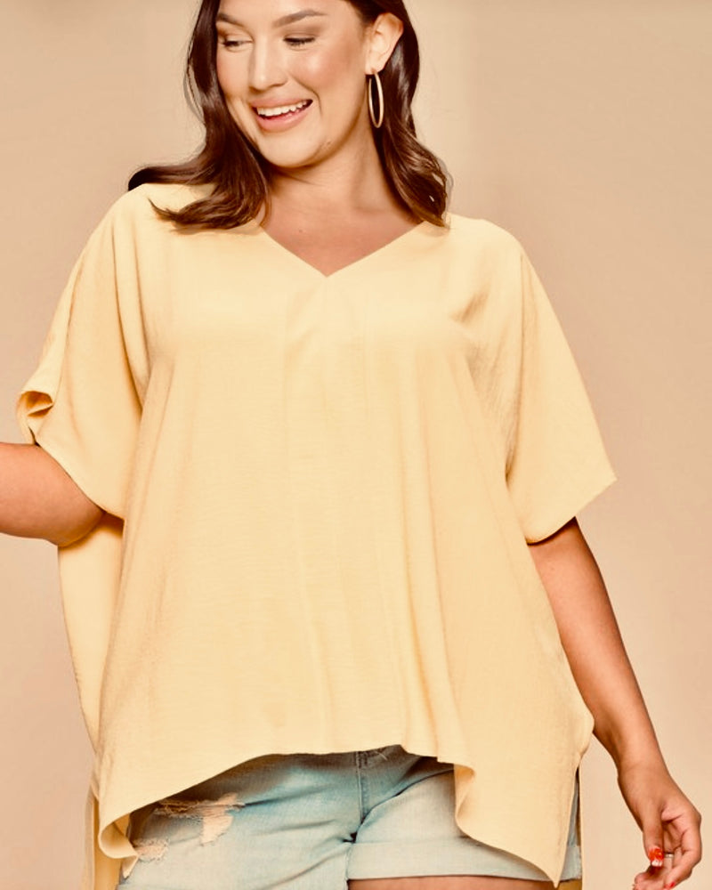 Plus Size Black or Cream Dolman Sleeve Top